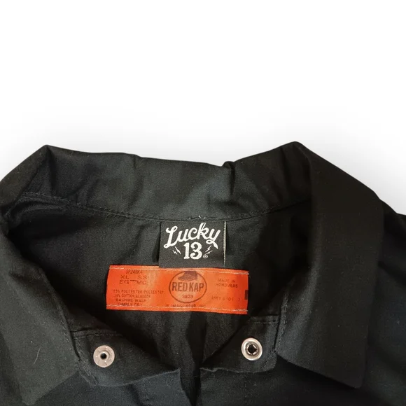 Lucky 13 RedKap Biker Skull Button Down  - XL - Picture 4 of 5